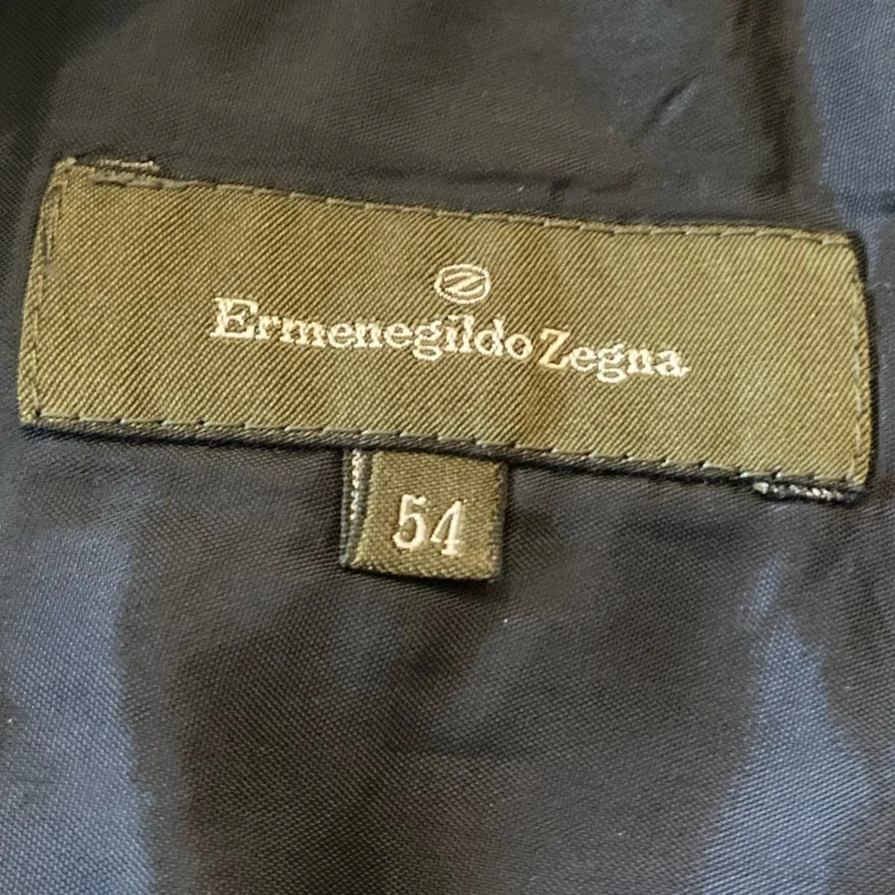 Ermenegildo Zegna Navy Dress Pants Cuffed Straight Leg Cotton‎ Size 54
